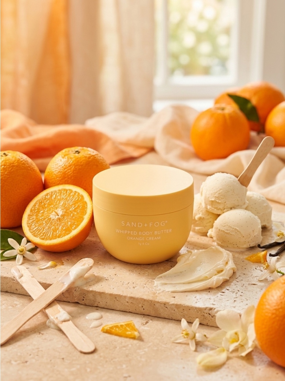 JUMBO 🍊 Sand + Fog Orange Cream 16.9 oz Whipped Body Butter